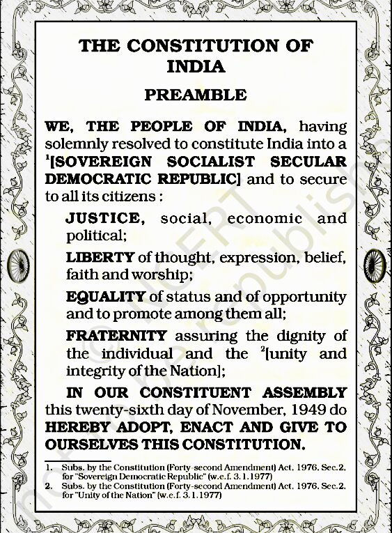 Preamble of the Indian Constitution