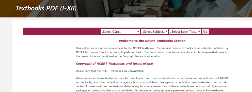 NCERT pdf textbooks from Class I to Class XII